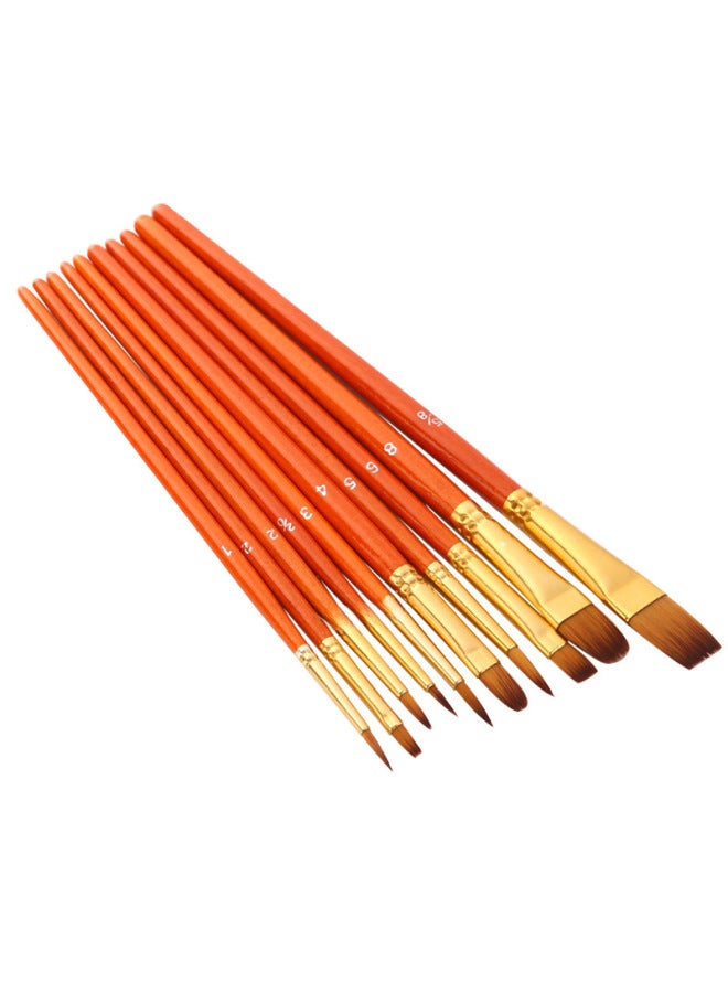 ZhuTing Brush 10 Nylon Wool Pearlescent Blue Rod Nail Gouache Painting Pen Watercolor Gouache Painting Pen Hook Line - Image 1
