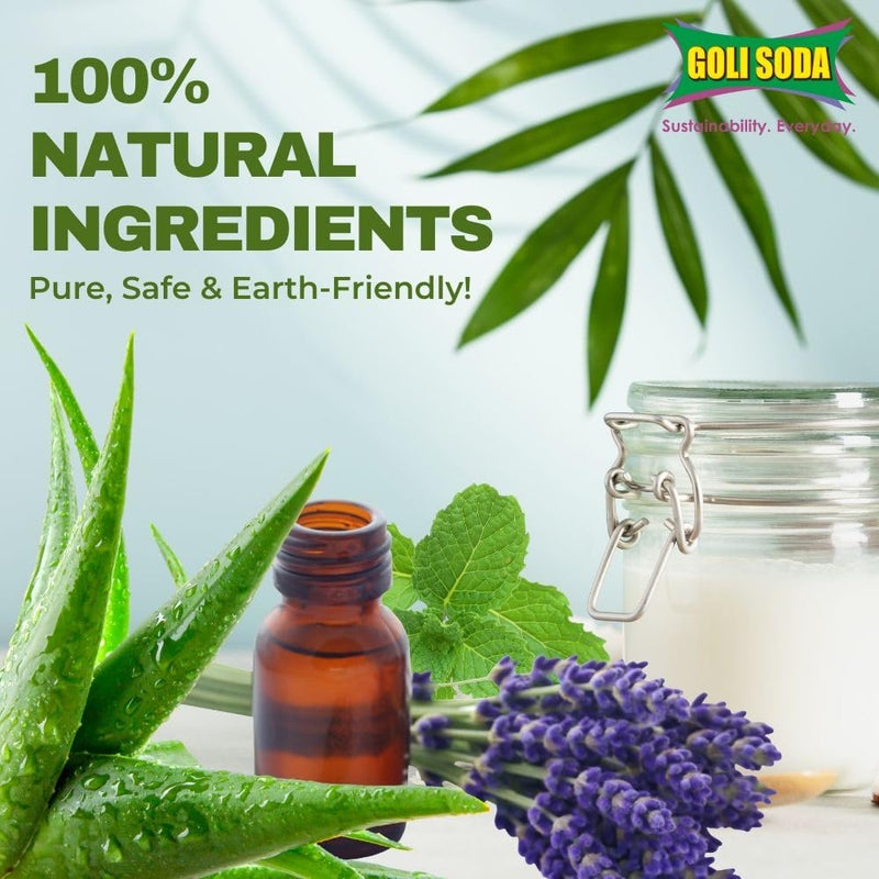 Goli Soda صابون الحلاقة الطبيعي بالكامل من غولي صودا مع عصير الألوة فيرا لجميع الأعمار وأنواع البشرة مع اللافندر والنعناع - عبوة 1 - 90 جرام - Image 3