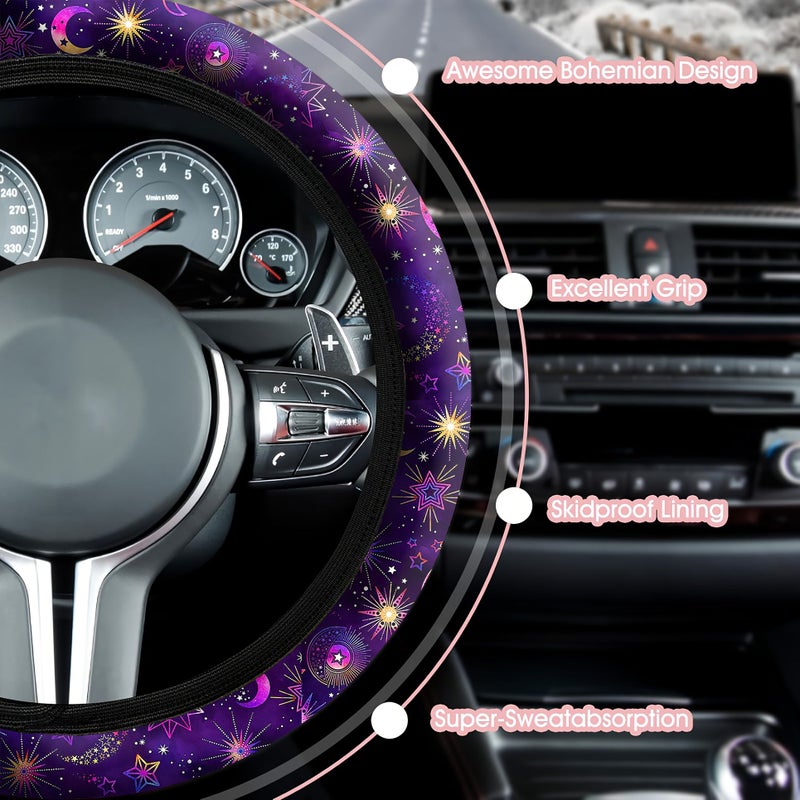 Moon Steering Wheel Cover 15 Inch Non Slip Neoprene Car Protector Accessory - Image 3