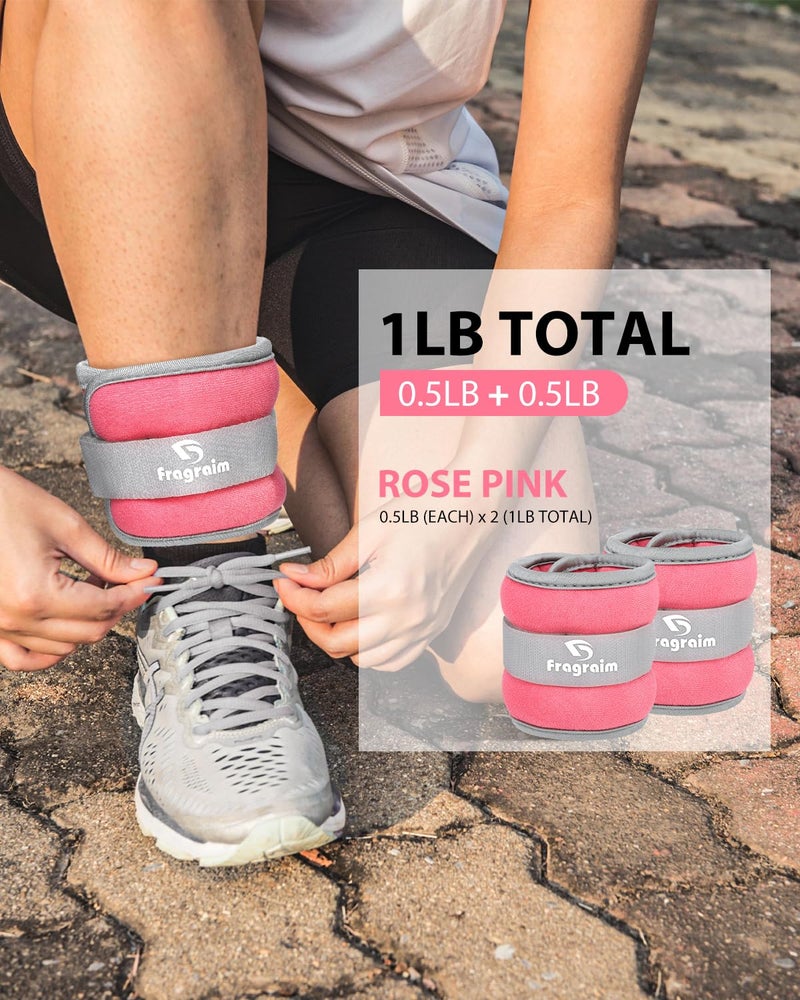 Fragraim Ankle Weights, 0.5 Lb X 2 Wrist Leg Arm Weights for Women and Men, Comfortable and Soft, Pretty Sturdy, Perfect for Dancing, Running, Walking, Fitness, Workout, Physical Therapy - Pink - Image 4