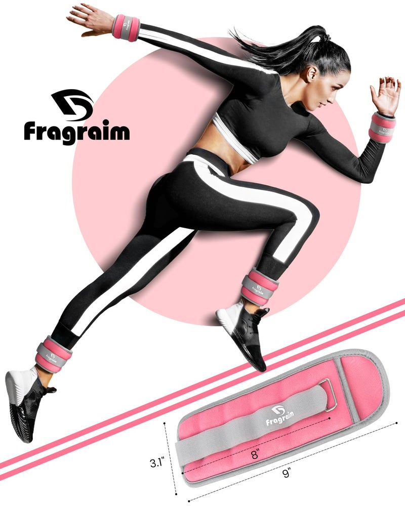 Fragraim Ankle Weights, 0.5 Lb X 2 Wrist Leg Arm Weights for Women and Men, Comfortable and Soft, Pretty Sturdy, Perfect for Dancing, Running, Walking, Fitness, Workout, Physical Therapy - Pink - Image 5