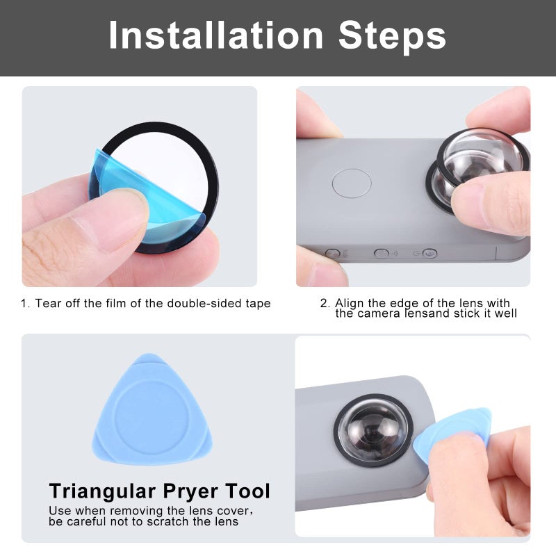 PULUZ Dual Lens Guard for Ricoh Theta SC2 / S/V PC Spherical Protective Cover Case for Ricoh Theta SC2 Camera Accessories(Transparent Lens Cap) - Image 5