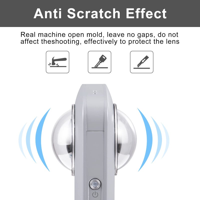 PULUZ Dual Lens Guard for Ricoh Theta SC2 / S/V PC Spherical Protective Cover Case for Ricoh Theta SC2 Camera Accessories(Transparent Lens Cap) - Image 3