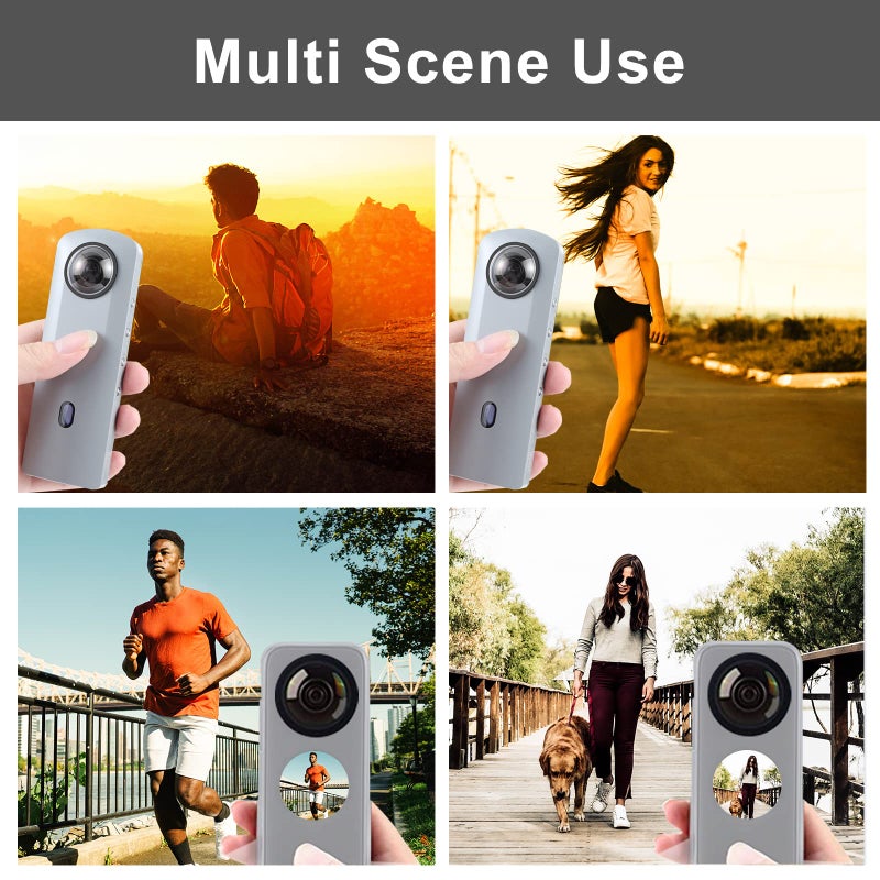 PULUZ Dual Lens Guard for Ricoh Theta SC2 / S/V PC Spherical Protective Cover Case for Ricoh Theta SC2 Camera Accessories(Transparent Lens Cap) - Image 4