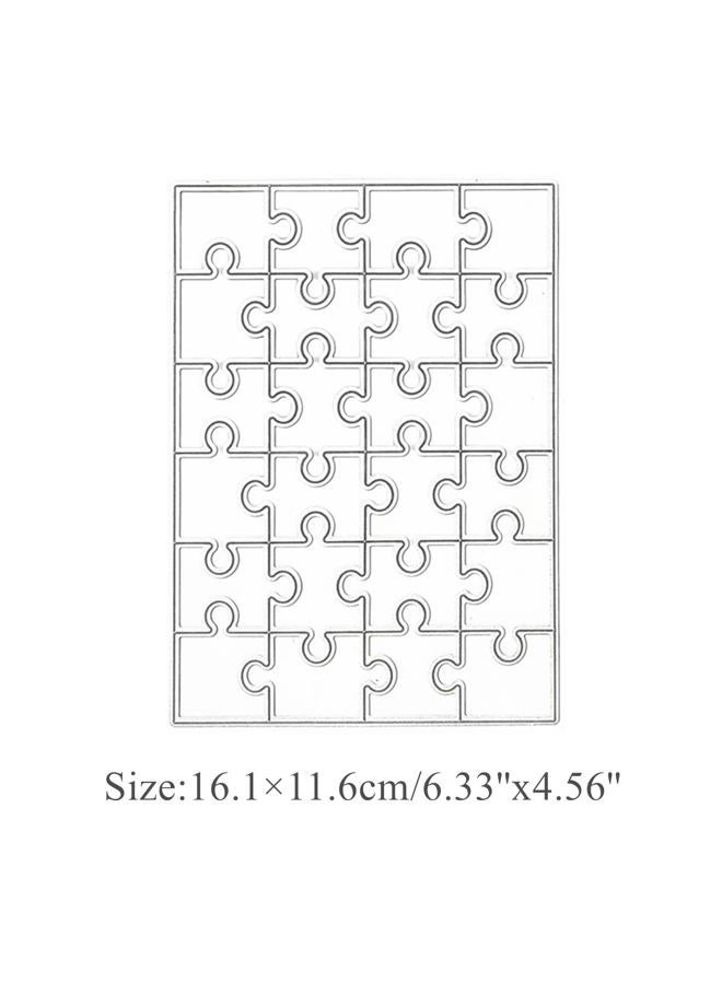 hinana Rectangle Puzzle Frame Metal Die Cuts,Rectangle Puzzle Background Cutting Dies Cut Stencils for DIY Scrapbooking Photo Decorative Embossing Paper Dies for Scrapbooking Card Making - Image 2