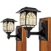 LeiDrail LeiDrail Solar Fence Lights, 2 Pack Solar Lights Outdoor Waterproof Lantern Warm White LED Wall Deck Post Landscape  - Image 2