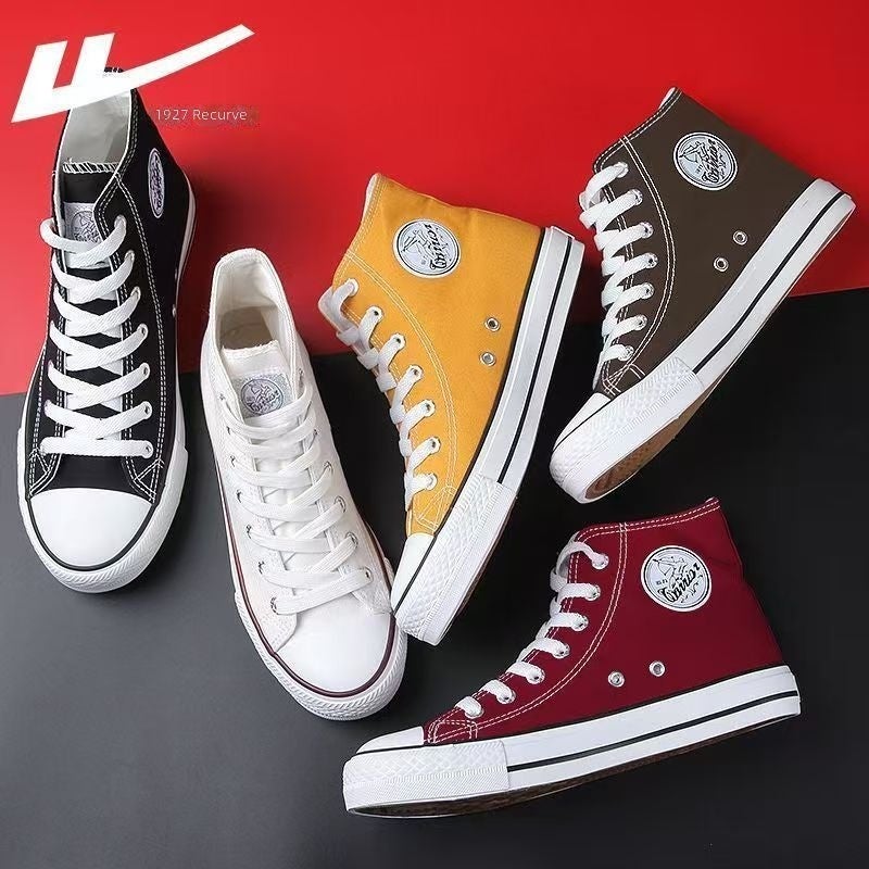 Warrior High-top canvas shoes for women, spring/autumn couple’s shoes, fashionable and trendy unisex footwear, versatile white sneakers for students. - Image 2
