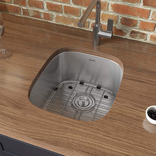 Ruvati 12 x 18 inch Rounded Corners Undermount Kitchen Sink Single Bowl - 16 Gauge Stainless Steel Bar Prep Sink with Brushed Finish hides scratches, Easy-to-Clean Undermount kitchen Sink - RVM4111 - Image 2