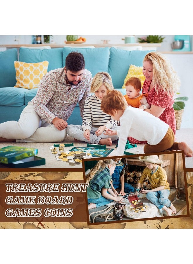 Hanaive 100 Pcs Metal Pirate Coins Treasure Chest Spanish Doubloon Fake Coins Tokens For Kids Board Games Pirate Party Cosplay (Groovy Style) - Image 3