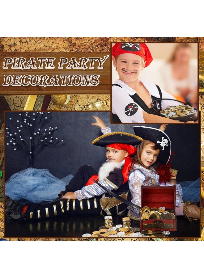 Hanaive 100 Pcs Metal Pirate Coins Treasure Chest Spanish Doubloon Fake Coins Tokens For Kids Board Games Pirate Party Cosplay (Groovy Style) - Image 4