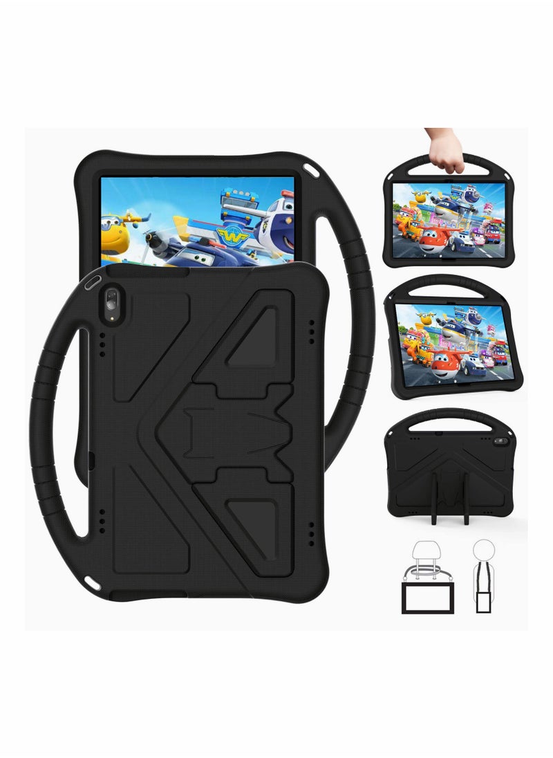 SYOSI - Tablet Case for Lenovo Tab M10 HD TB X505F TB X605F Smart Tab P10 TB X705F TB X705L Durable Lightweight EVA Shockproof Protective Handle Stand Cover All Inclusive Anti-Drop Bracket Case Black - Image 1