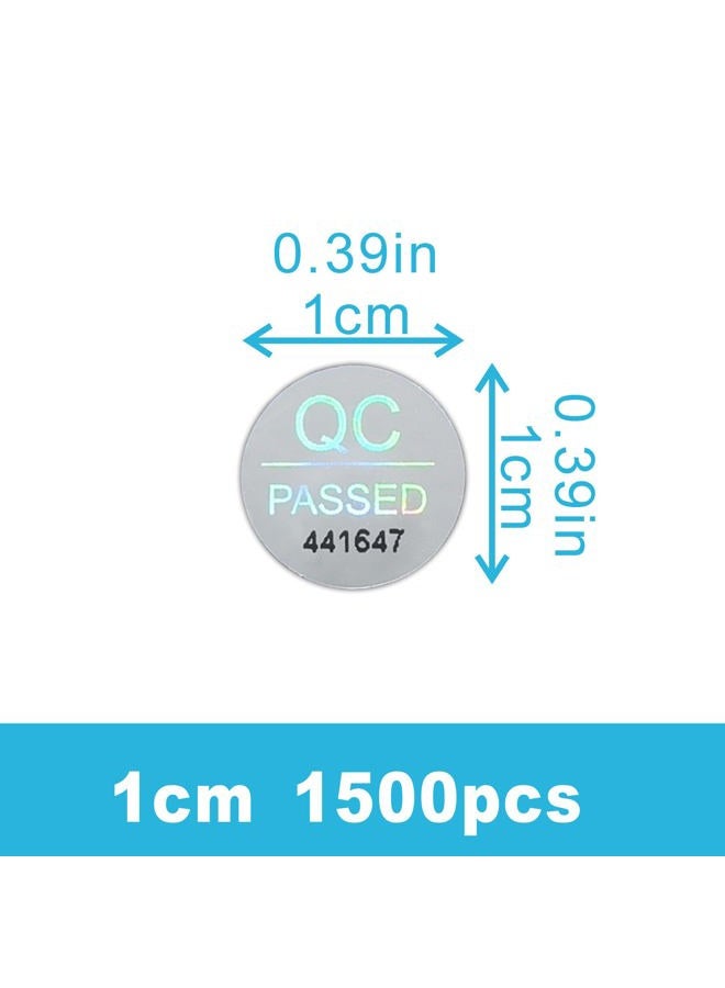 TLK&FBB 1700pcs 0.39 inch QC Passed Tamper Proof Stickers Silver High Security Tamper Evident Warranty Void Hologram Labels w/Unique Sequential Serial Numbering - Image 2