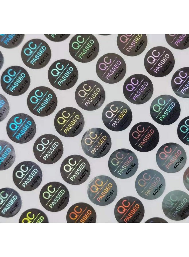 TLK&FBB 1700pcs 0.39 inch QC Passed Tamper Proof Stickers Silver High Security Tamper Evident Warranty Void Hologram Labels w/Unique Sequential Serial Numbering - Image 1