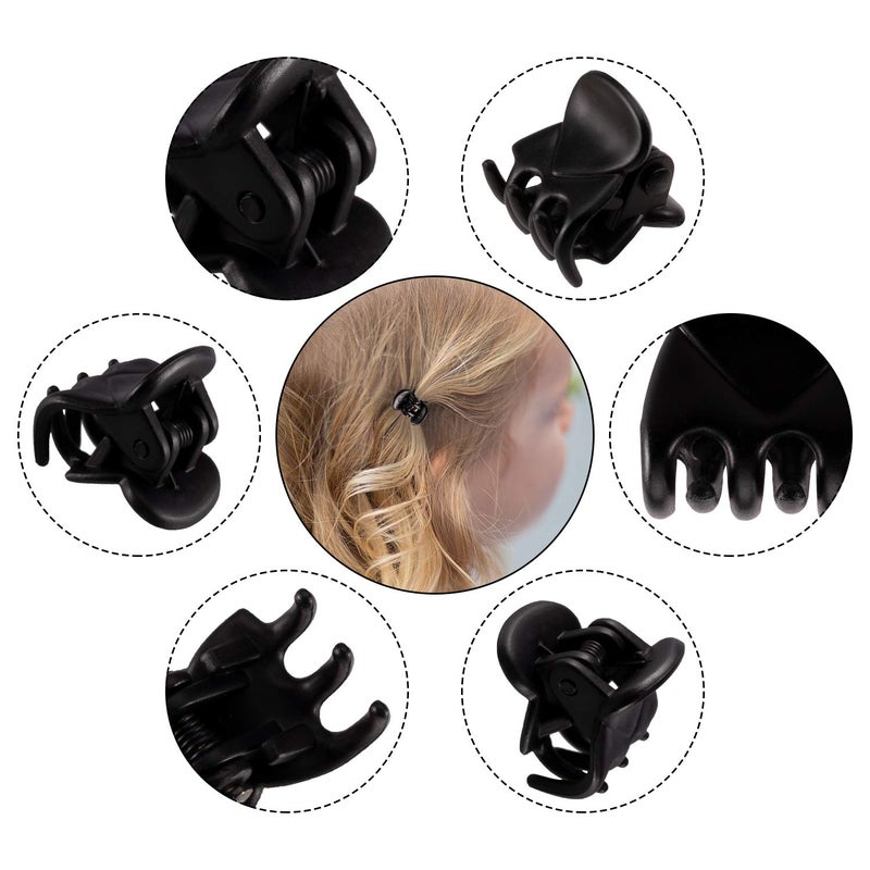 Sky Shine 36 Pcs Black Mini Hair Claw Clips – Strong Grip Small Clamp Clips for Kids and Adults, Ideal for Decorating Buns, Pinning Bangs, Styling and Daily Hair Designs - Image 3