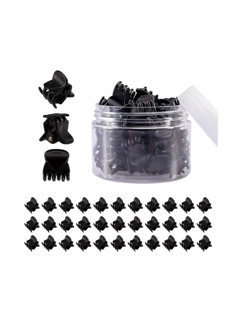 Sky Shine 36 Pcs Black Mini Hair Claw Clips – Strong Grip Small Clamp Clips for Kids and Adults, Ideal for Decorating Buns, Pinning Bangs, Styling and Daily Hair Designs - Image 1