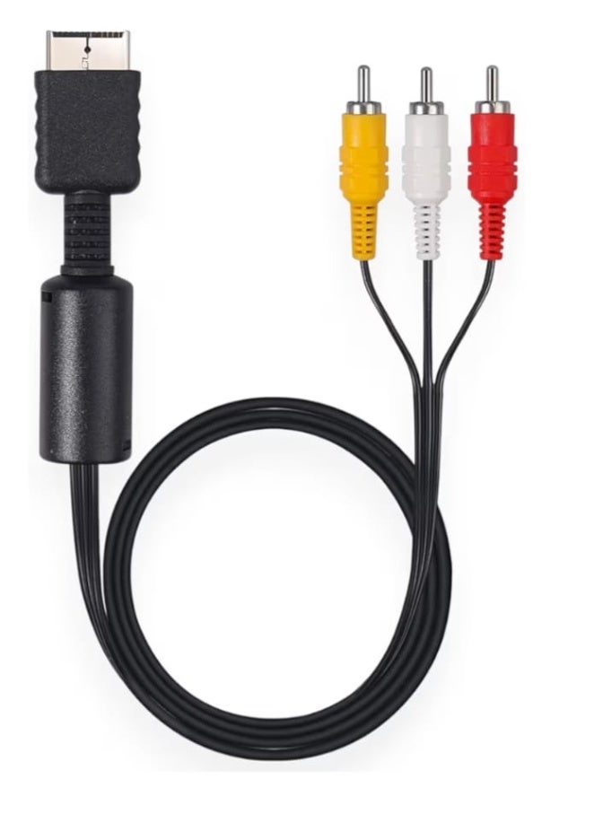 طقم كابلات 3 في 1 لجهاز بلايستيشن 3 - يشمل كابل AV للتلفزيون، كابل شحن ذراع التحكم Mini USB، وكابل باور ثنائي - أسود - Image 4