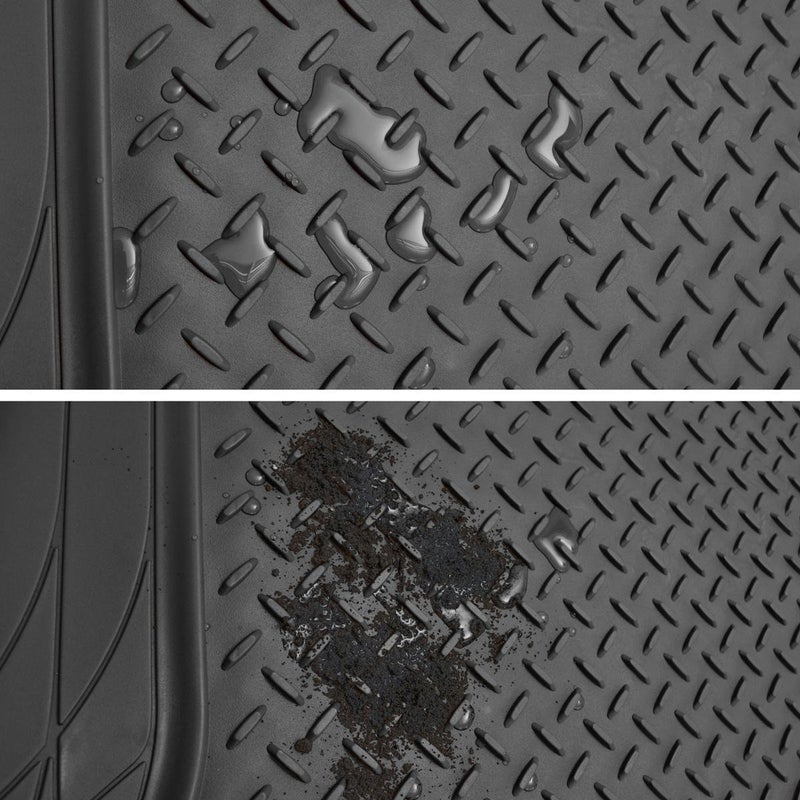 PIC AUTO Heavy Duty Rubber Trunk Cargo Liner Floor Mats, Trimmable to Fit for Car, SUV, Van, Trucks (Large, Black) - Image 2