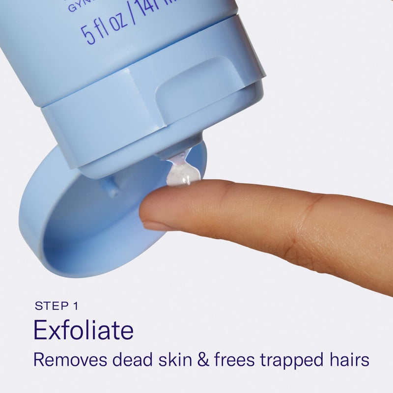 Flamingo Pubic Hair Razor for Women, Shaving Kit, 1 Razor, Exfoliating Shaving Gel 5 fl oz - Restorative Post Shave Serum 1.7 fl oz, Starter Set, Full Kit - Image 3