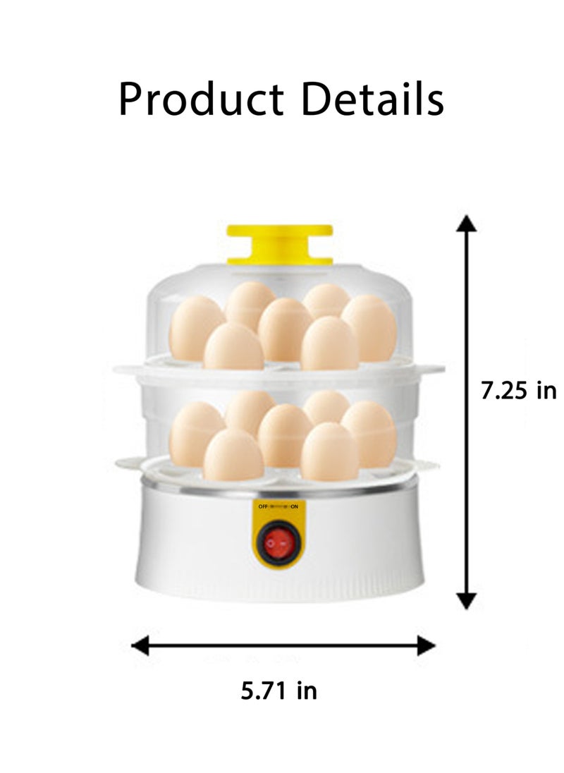Jourvent - Electric Egg Cooker Boiler Maker Soft, Medium or Hard Boil, 14 Egg Capacity Two Layer Egg Maker, Egg Steamer, With Automatic Shut Off, Noise Free - Image 1