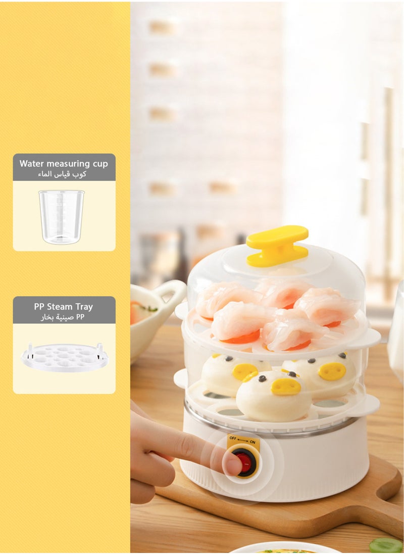 Jourvent - Electric Egg Cooker Boiler Maker Soft, Medium or Hard Boil, 14 Egg Capacity Two Layer Egg Maker, Egg Steamer, With Automatic Shut Off, Noise Free - Image 1