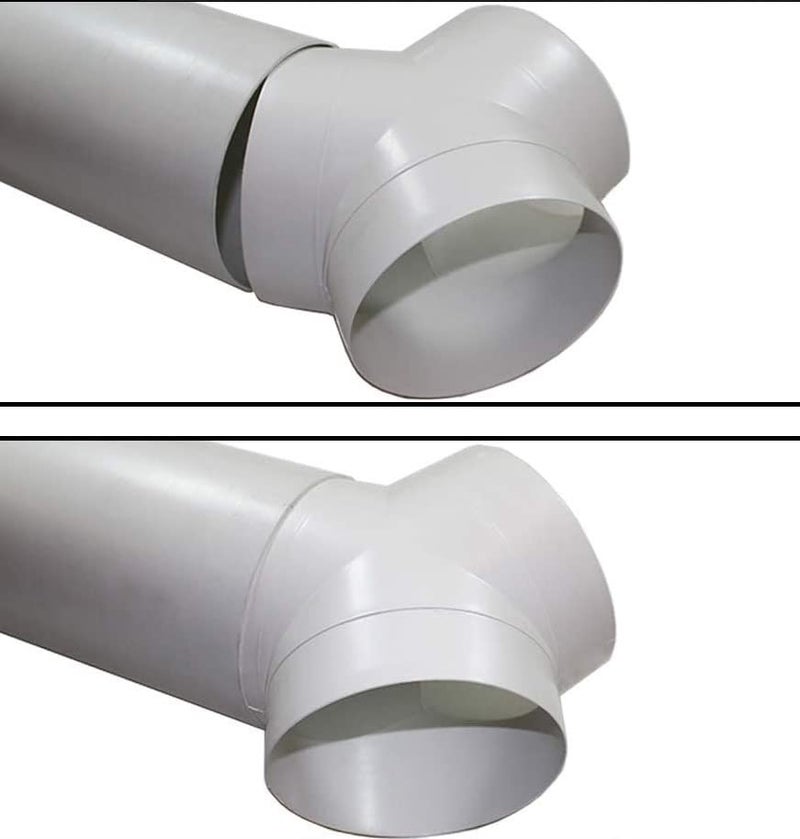 Generic Fantronix 100 mm Circular Equal Y Piece Plastic Duct Connector - Air Con Tube Exhaust Hose Splitter for Cooker Hood Ventilation Pipe - 4 inch PVC Ducting Joint for Extractor Fan Bathroom Hydroponics  - Image 2