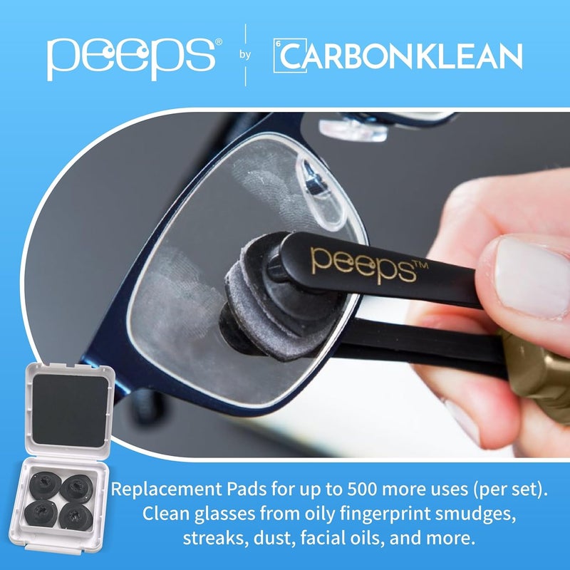 Peeps Replacement Pads for Eyeglasses and Reading Glasses - Carbon Microfiber Tech - Image 2