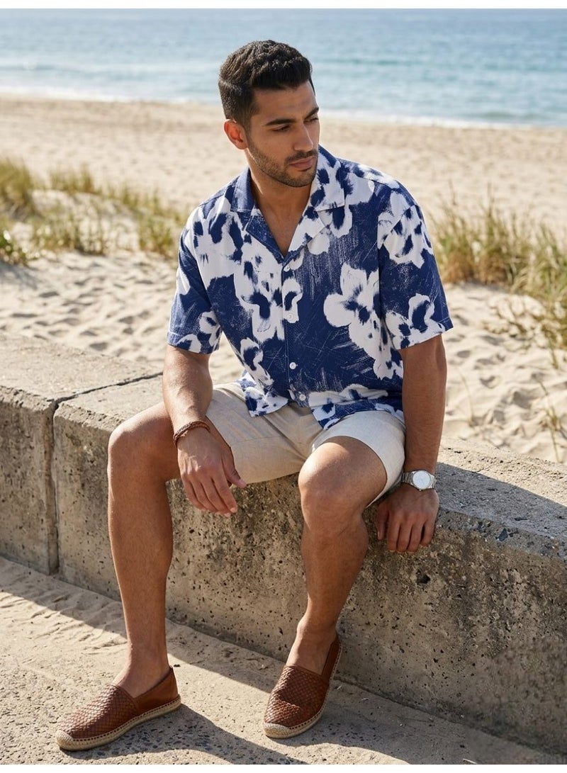 Hikes Men’s Premium Floral Print Shirt – Stretch Polyester Blend, Lightweight Breathable Summer Shirt - Image 2