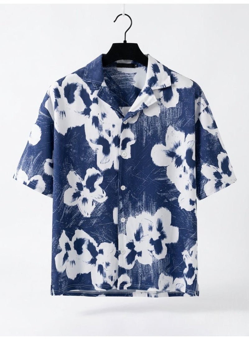 Hikes Men’s Premium Floral Print Shirt – Stretch Polyester Blend, Lightweight Breathable Summer Shirt - Image 5