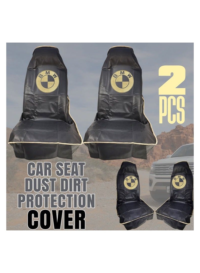 BMW Universal Car Seat Dust Dirt Protection Cover Extra Protection For Your Seat 2/pcs Set Car Seat Cover - Image 1