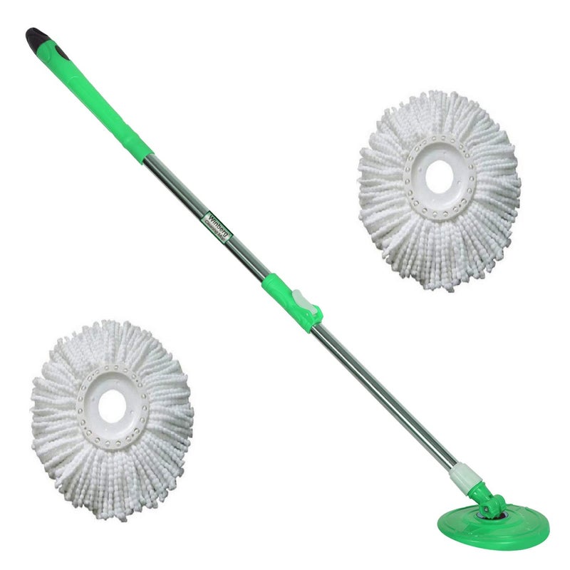 Winberg ® Bucket Mop Rod with 2 Refill 360° Spin Rod Stainless Steel Rod Stick Rotating Pole by Glitter Collection snglrodset23 - Image 3
