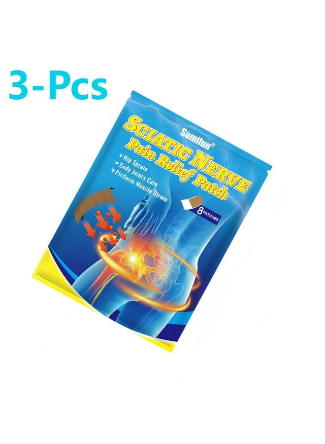 سوميفون عبوات من 3 لصقات لتخفيف آلام العصب الوركي، تخفيف فعال لآلام العصب الوركي، تهدئ الانزعاج الناتج عن الجلوس الطويل - Image 1