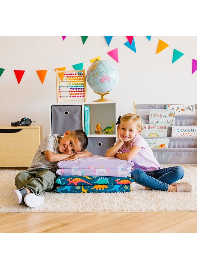 Wildkin Kids Nap Mat Cover for Boys & Girls, Sewn-in Flap Design Rest Mat Cover, Perfect for Preschool & Daycare, Fits Our Vinyl Nap Mat up to 1.5 Inches Including Basic Sleep Mat (Sharks) - Image 2