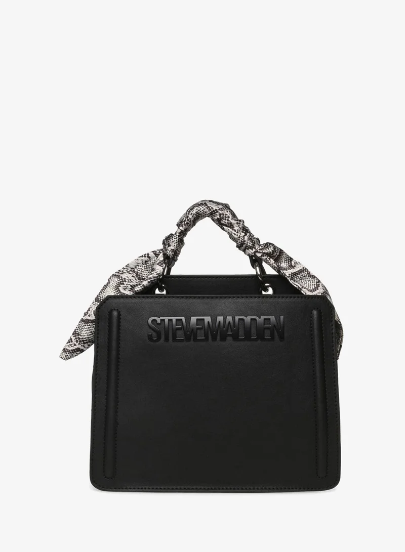 ستيف مادن Bevlynn Black Women's Scarf-Handle Satchel Bag