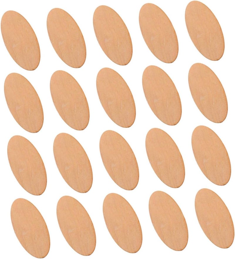 VILLCASE 40pcs 2mm Thick Basswood Oval Wood Pieces for Crafts DIY Wooden Cutout Blanks 50x80mm Oval Wood Panels for Home Decor Wedding and Art Projects - Image 1