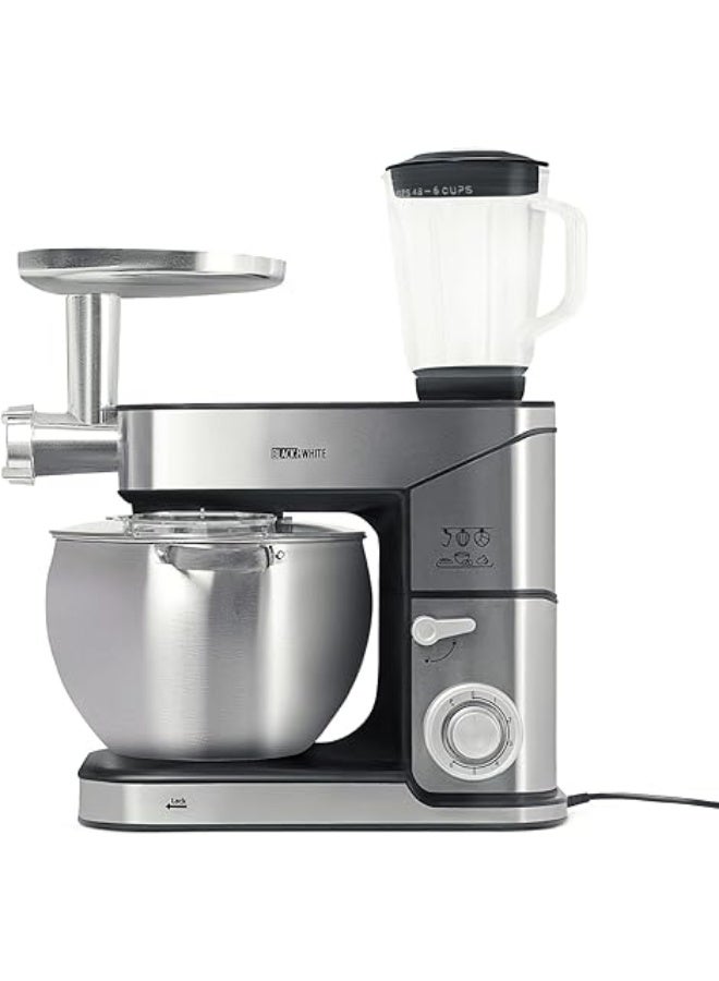 Black & White Black And White Stand Mixer 10 Liter Silver and Black - SC-623C - Image 1