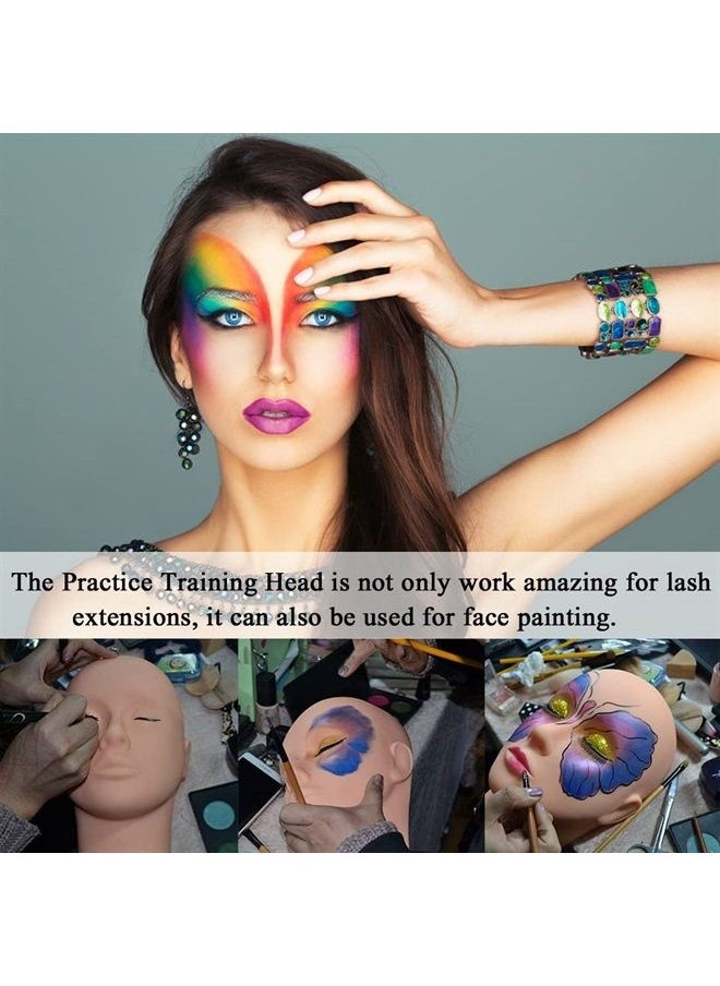 Missicee - Eyelash Extension kit, Missice Professional Eyelashes Kit False Eyelashes Extension Glue Tool Practice Kit for Makeup Practice Eye Lashes Graft with Mannequin Training Head - Image 1