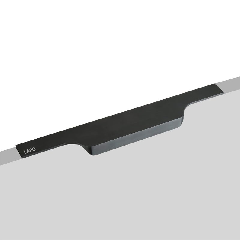LAPO LAPO Premium 10 inch Aluminium Kitchen Profile Drawer Profile Cabinet Profile Wardrobe Pull Handle for Home Hotel OfficeBlack FinishPack of 1  - Image 1