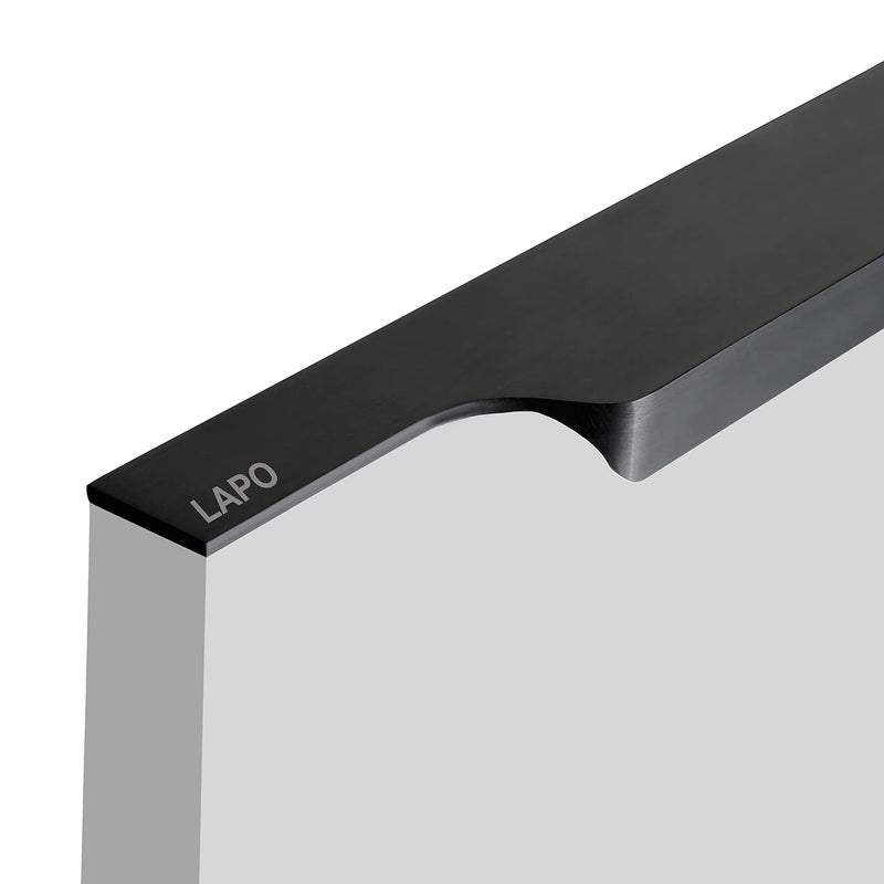 LAPO LAPO Premium 10 inch Aluminium Kitchen Profile Drawer Profile Cabinet Profile Wardrobe Pull Handle for Home Hotel OfficeBlack FinishPack of 1  - Image 2