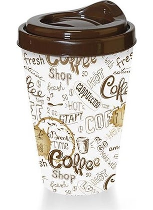 Titiz Meticulous Coffee Glass - Patterned with Lid  - Image 2