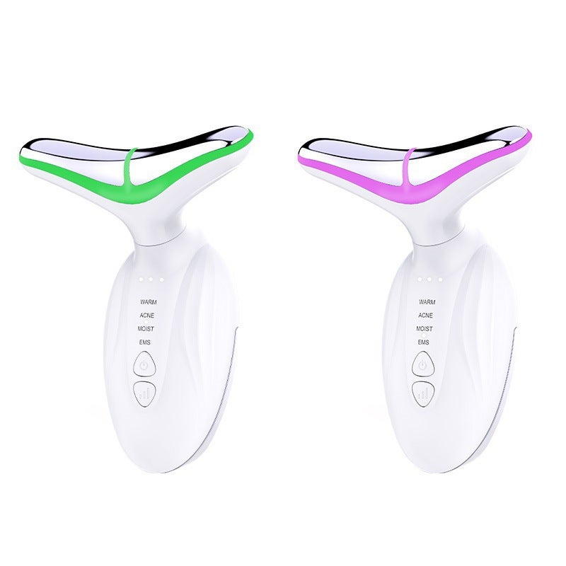 Generic Multifunctional Facial Beauty Device Neck Lifting Massager White 