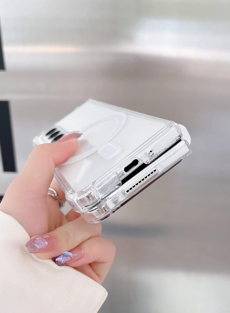 DUSALA Samsung Galaxy Z Fold 3 Magnetic Clear Case Cover Compatible with Magsafe Card Wallet and Wireless Charger Transparent Shockproof and Drop-Proof Anti-Yellowing Case Samsung Galaxy Z Fold 3 - Image 5