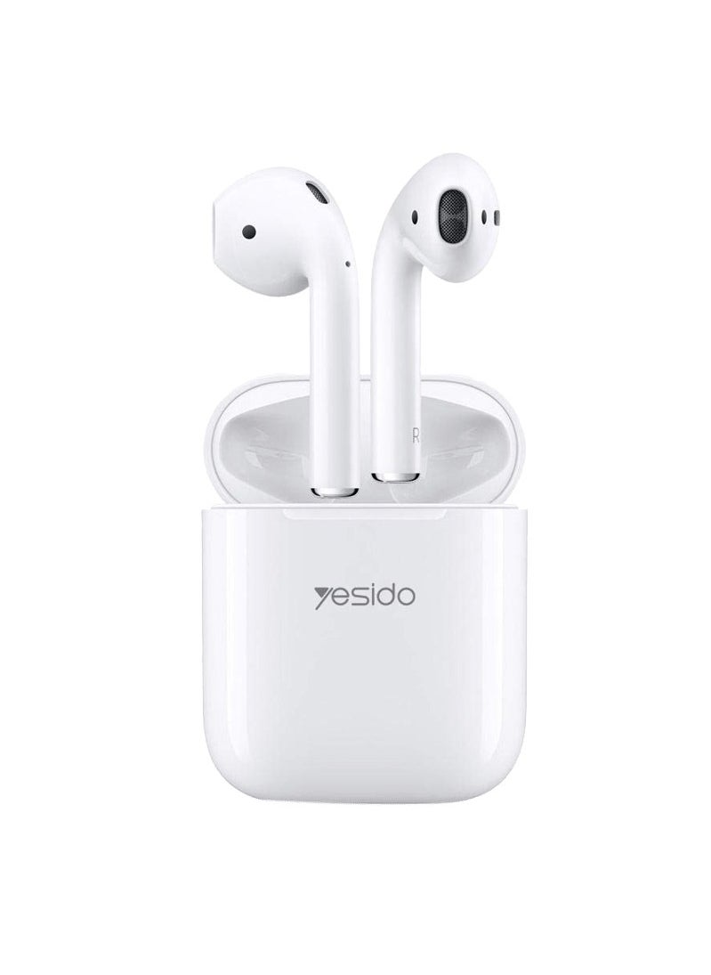Yesido - Earbuds True TWS TWS05 Bluetooth 5.0 Wireless Earphone  Enhanced Sound Quality White - Image 1