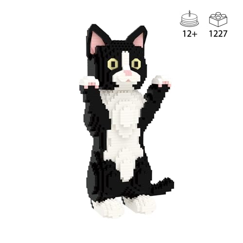 Larcele Micro Building Blocks Set DIY Mini Building Toy Bricks for Age Over 12 Years 1227 Pieces KLJM05 Devon Rex Cat - Image 5