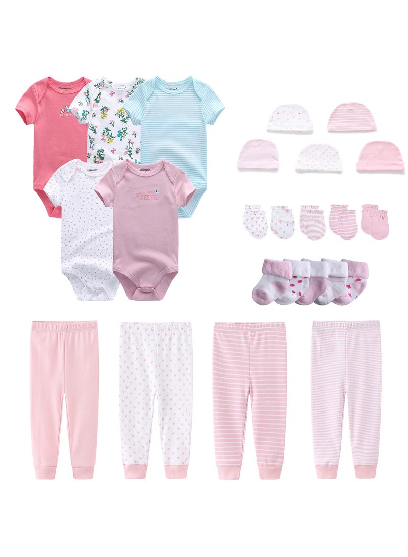 RedMapleTEK 24-Piece Set Of Newborn Baby Jumpsuit, Pants, Hat, Gloves, Socks - Image 1