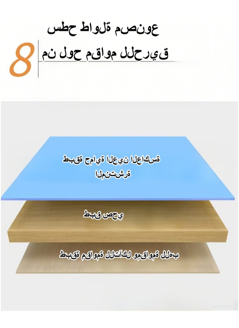حصريا - طاولة وكراسي قابلة للطي من سبائك الألومنيوم المحمولة، طاولة واحدة وأربعة كراسي 120*60*55-70 (ارتفاع قابل للتعديل) - Image 1