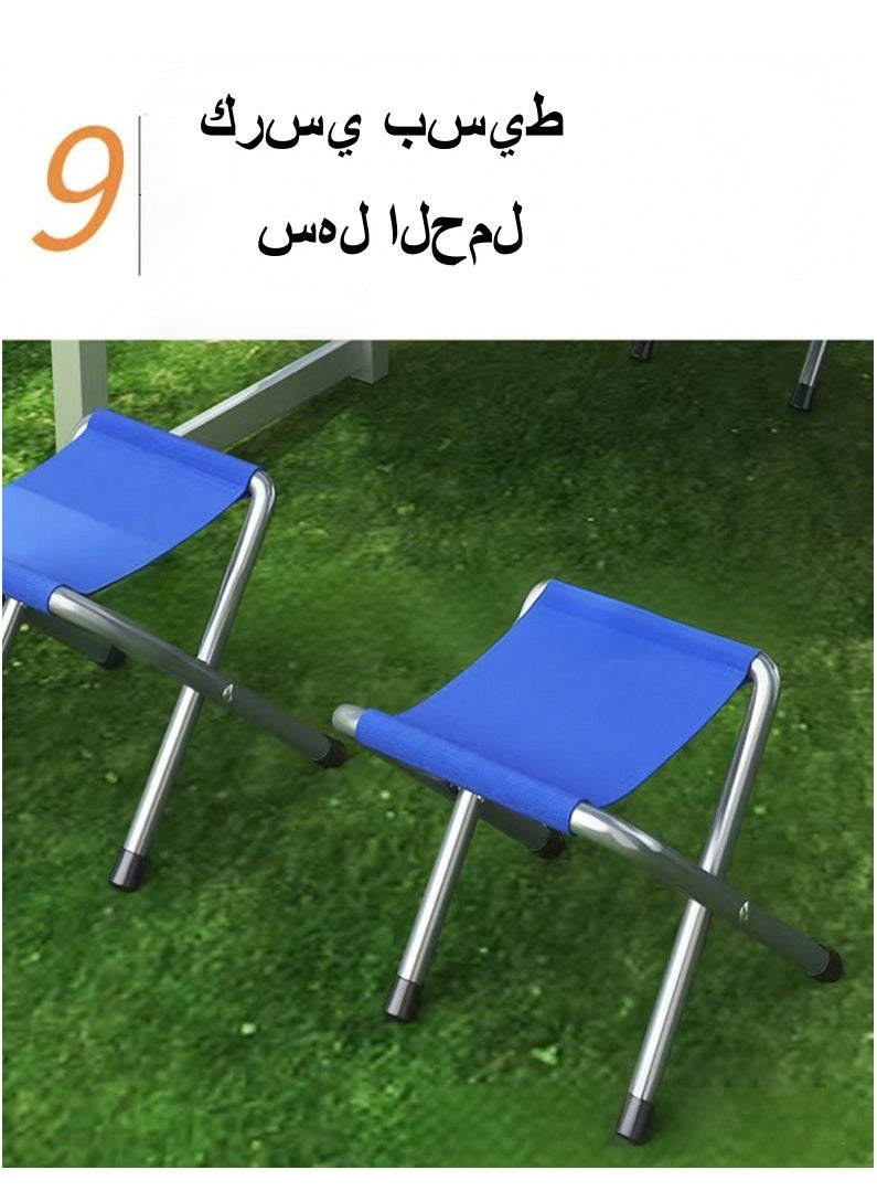 حصريا - طاولة وكراسي قابلة للطي من سبائك الألومنيوم المحمولة، طاولة واحدة وأربعة كراسي 120*60*55-70 (ارتفاع قابل للتعديل) - Image 1