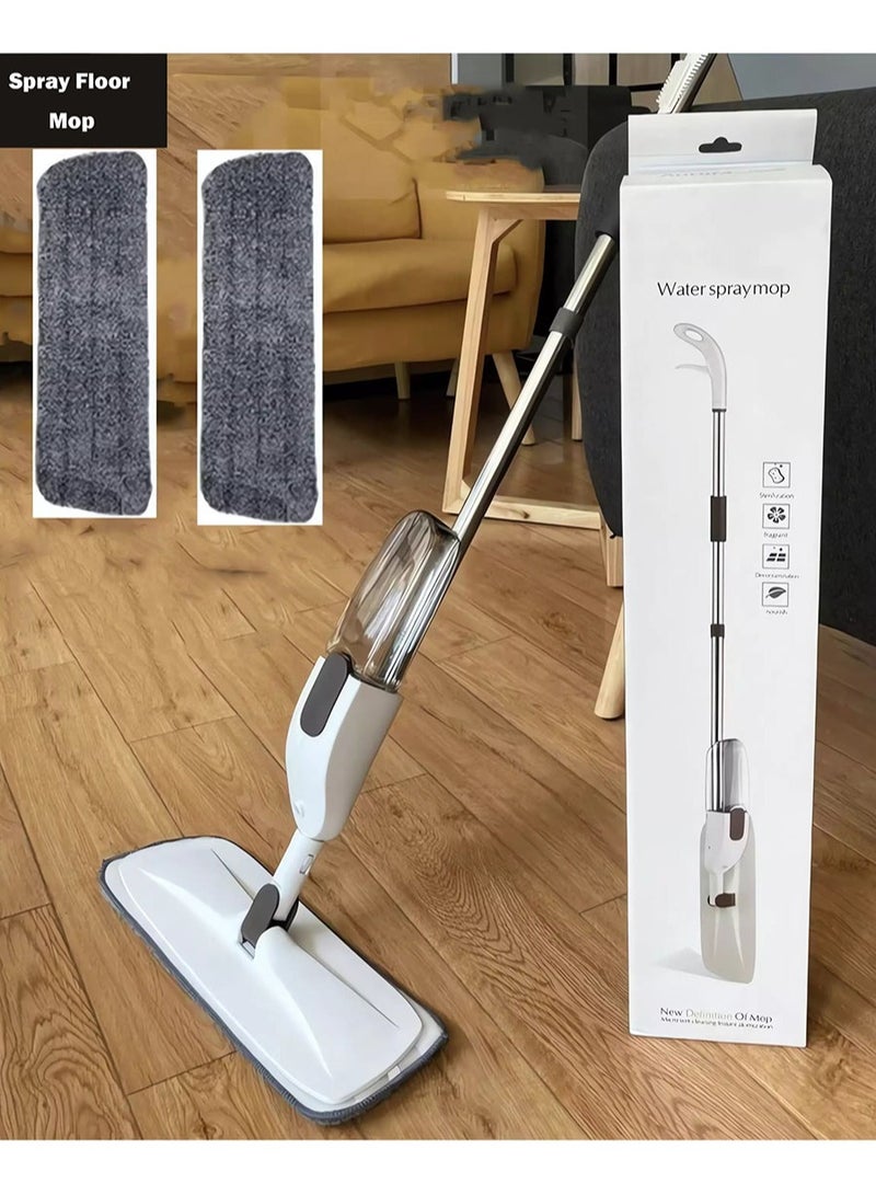 Cozara Spray Floor Mop, Microfibre Spray Mop with 2 Reusable Pads and 410ML Refillable Bottle, 360 Degree Spin Mop Suitable for Hardwood, Marble, Tile, Laminate, or Ceramic Floors  - Image 1