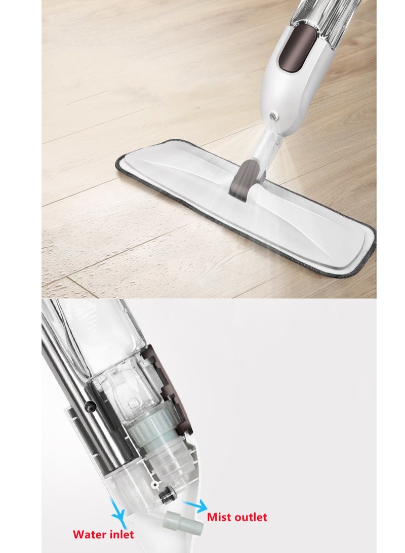 Cozara Spray Floor Mop, Microfibre Spray Mop with 2 Reusable Pads and 410ML Refillable Bottle, 360 Degree Spin Mop Suitable for Hardwood, Marble, Tile, Laminate, or Ceramic Floors  - Image 3