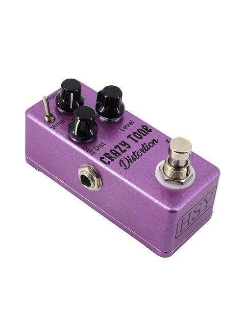 Guitar Distortion Pedal Electric Guitar Effects Pedal True Bypass Zinc Alloy Shell DC 9V 6.35mm Input/Output Interface Tone/Dist/Lever 3 Knobs Mini Guitar Distortion Effector