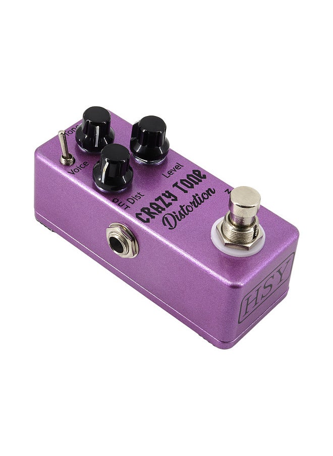 Generic - Guitar Distortion Pedal Electric Guitar Effects Pedal True Bypass Zinc Alloy Shell DC 9V 6.35mm Input/Output Interface Tone/Dist/Lever 3 Knobs Mini Guitar Distortion Effector - Image 1
